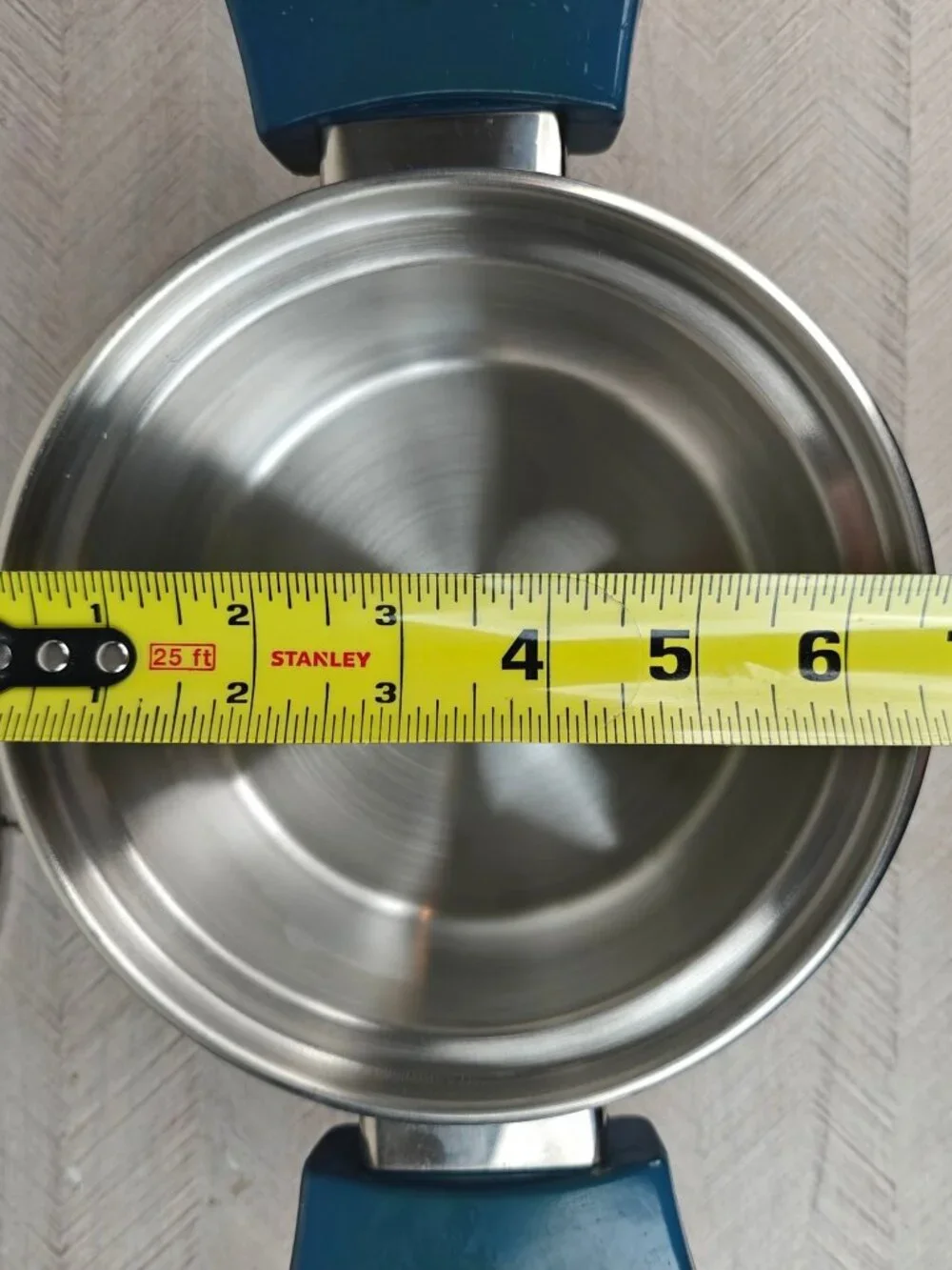 Air Core Walkaway Cookware Stainless Steel 1Qt Saucepan W/Lid Thermostat Blue